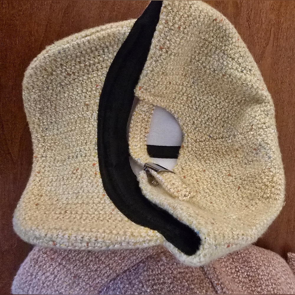 (3) Chic Tweed Winter Baseball Caps Yellow, Pink & Leopard by Lulla Collection - Picture 10 of 15
